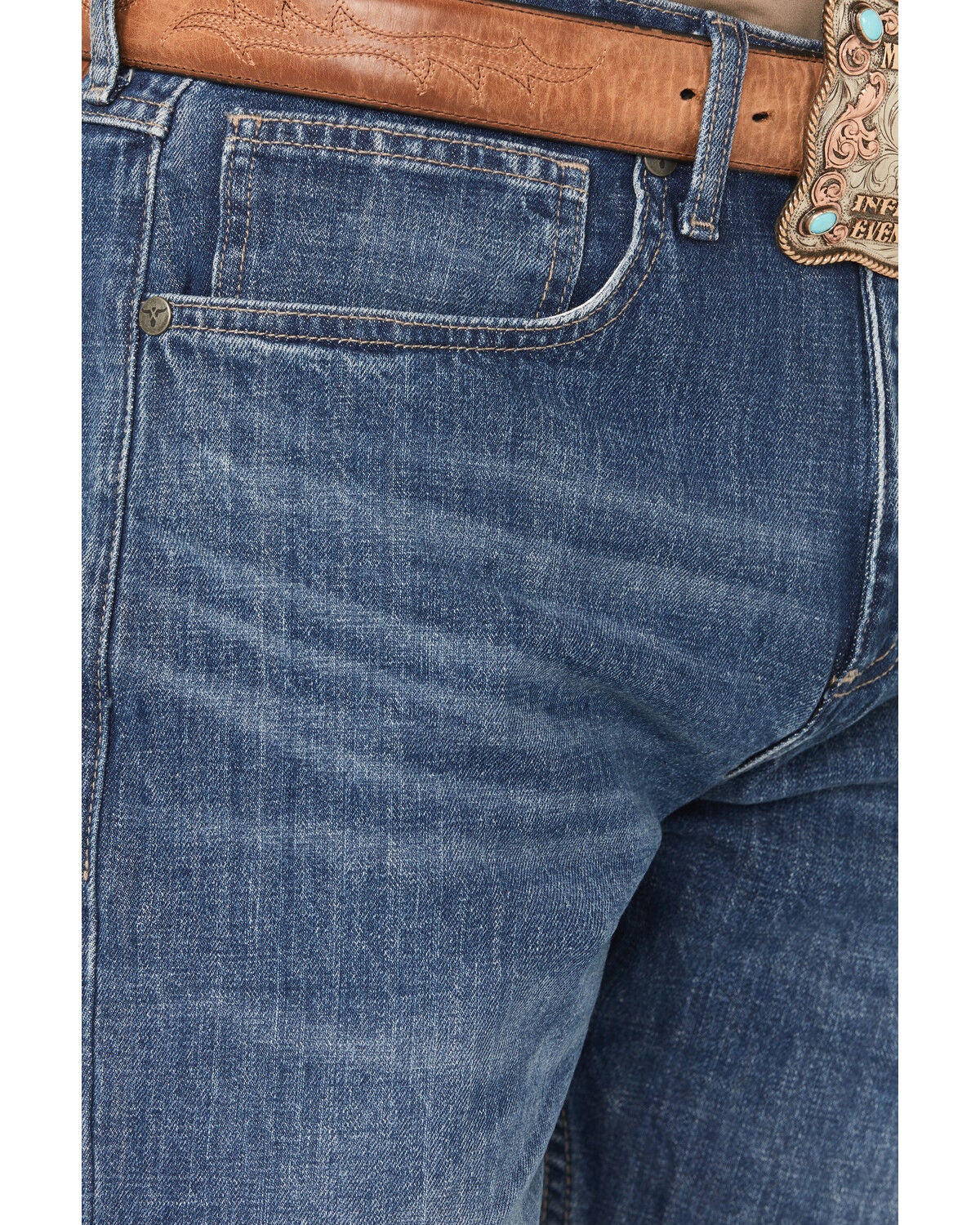 Image #2 - Wrangler 20X Men's 44MWX Nemby Medium Wash Slim Straight Stretch Denim Jeans, Medium Wash, hi-res