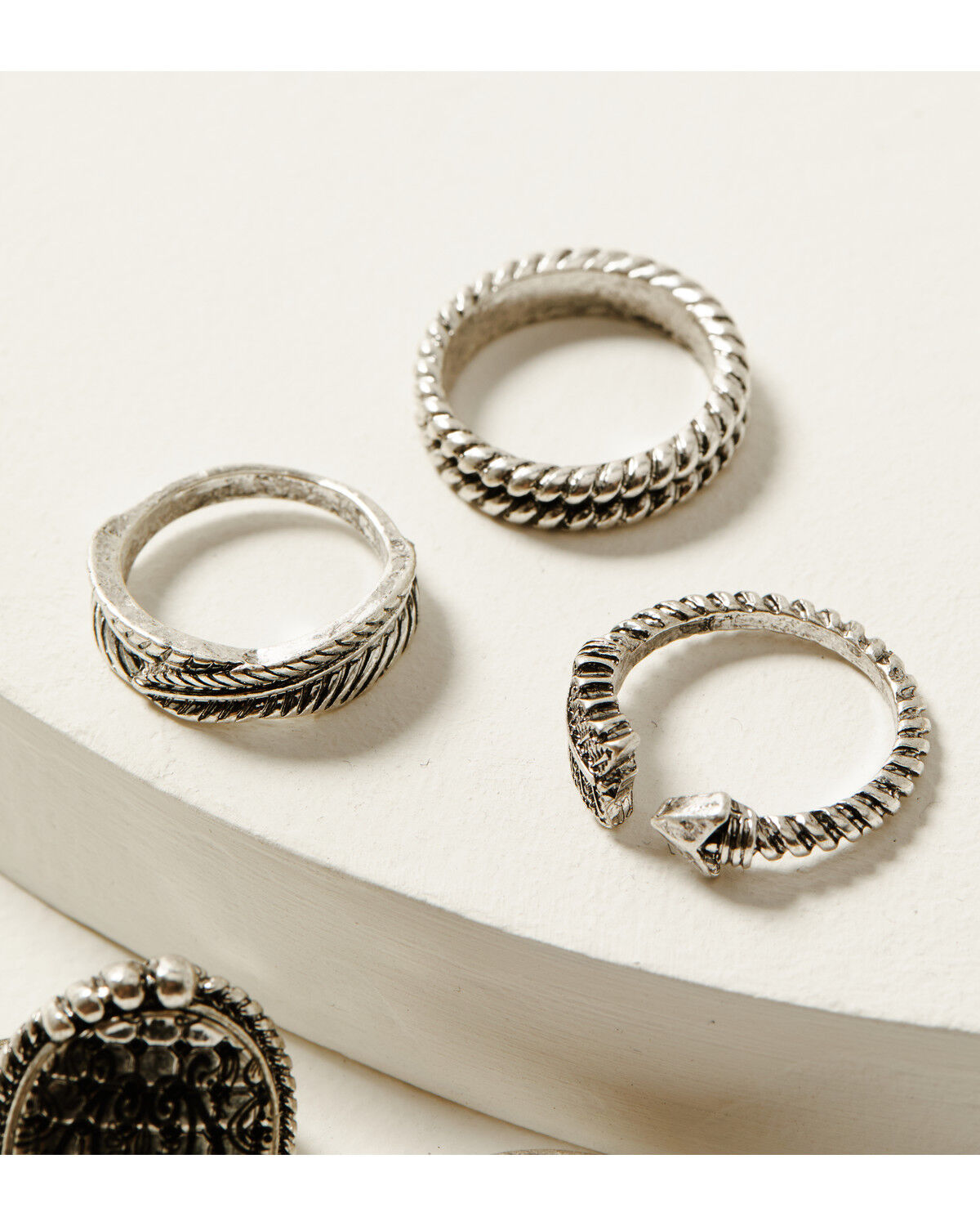 Image #3 - Idyllwind Women's Silver Picadilly 5-piece Ring Set, Silver, hi-res