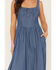 Image #3 - 26 International Women's Medium Wash Denim Sleeveless Corset Midi Dress, Medium Wash, hi-res