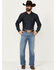 Image #1 - Cinch Men's Grant Medium Stonewash Relaxed Bootcut Performance Stretch Denim Jeans, Medium Wash, hi-res