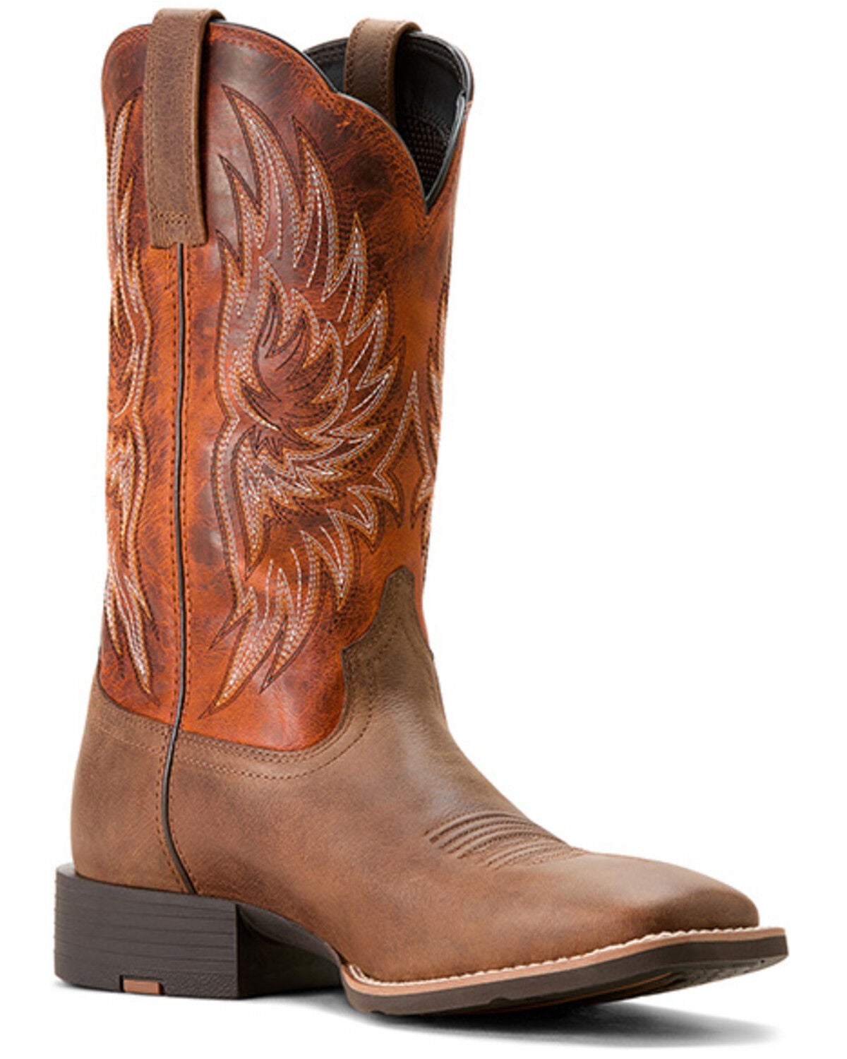 Ariat Men's Sport Rider Performance Western Boots - Broad Square Toe, Brown, hi-res
