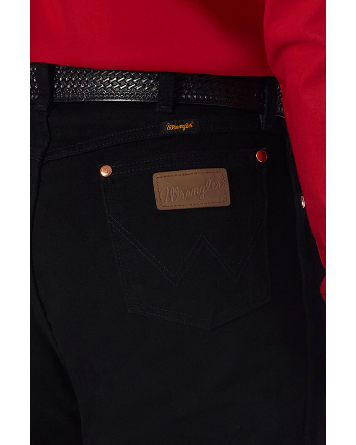 Image #4 - Wrangler Men's 13MWZ Cowboy Cut Original Fit Denim Jeans - Big, Black, hi-res