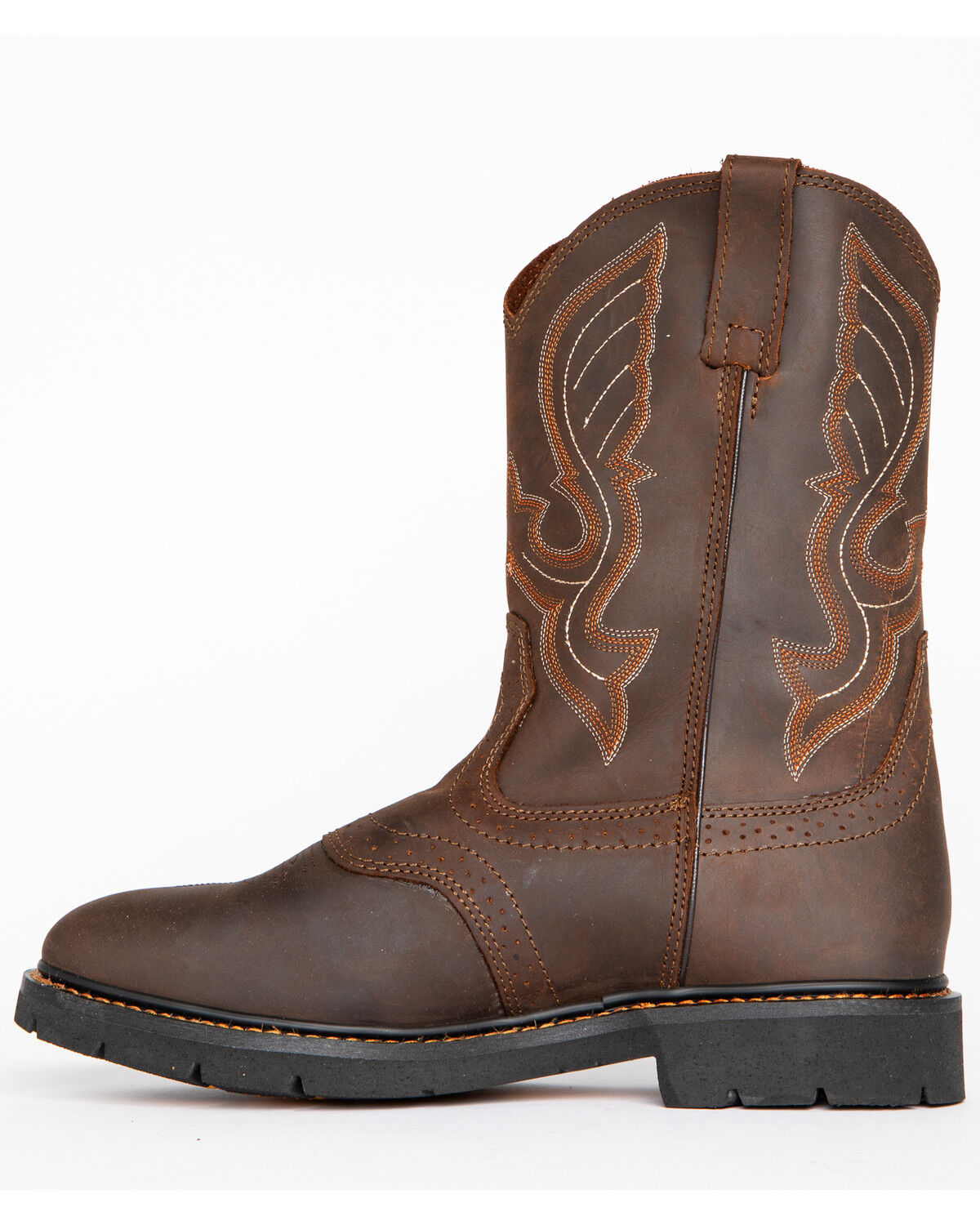 Image #3 - Cody James Men's Mustang Western Pull-On Work Boots - Soft Toe, Brown, hi-res