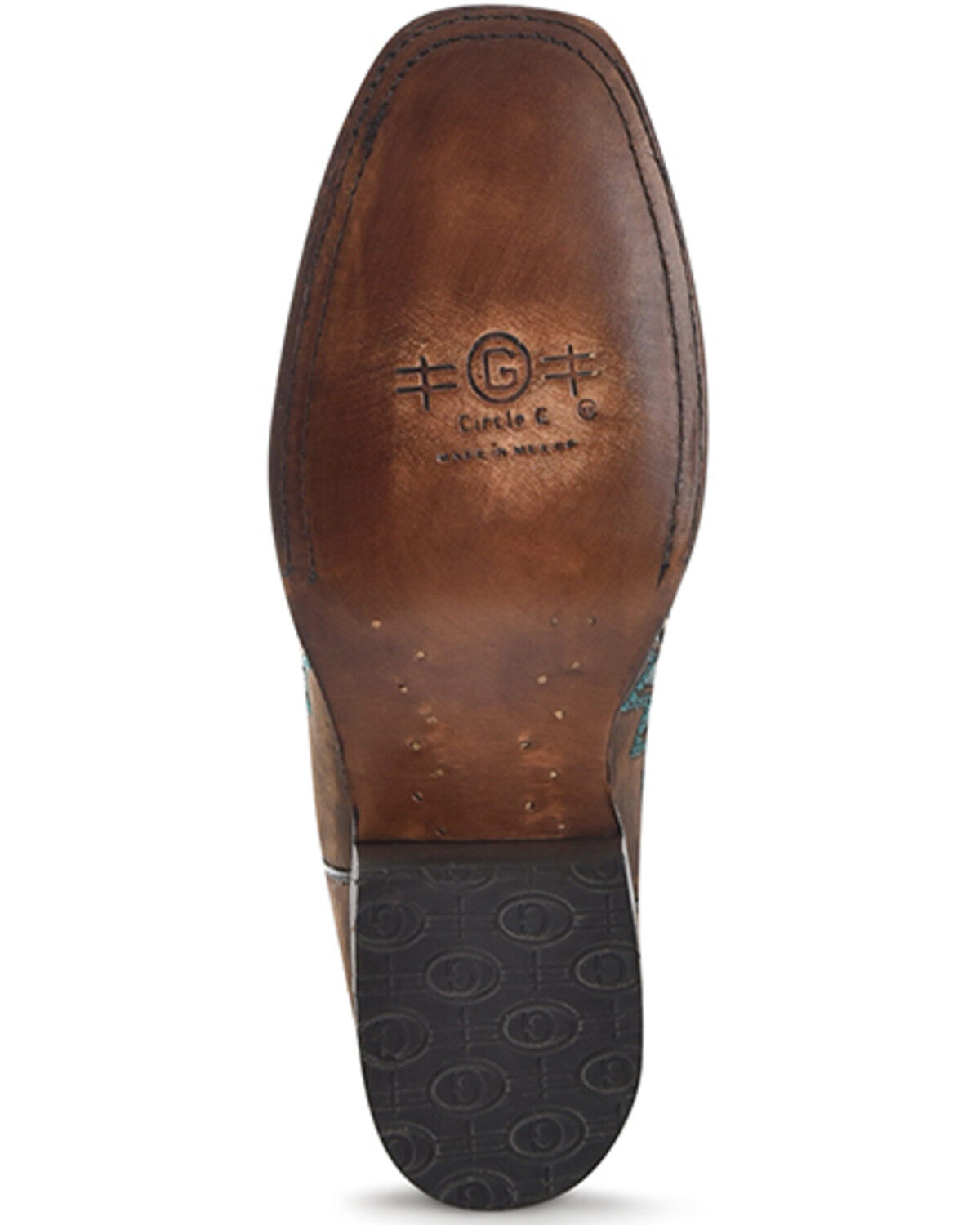 Image #5 - Circle G Women's Inlay Embroidered Western Boots - Square Toe, Brown, hi-res