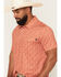 Image #2 - Panhandle Men's Game Day Short Sleeve Snap Stretch Polo, Orange, hi-res