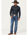 Image #1 - Cinch Men's White Label Medium Stonewash Straight Denim Jeans, Indigo, hi-res