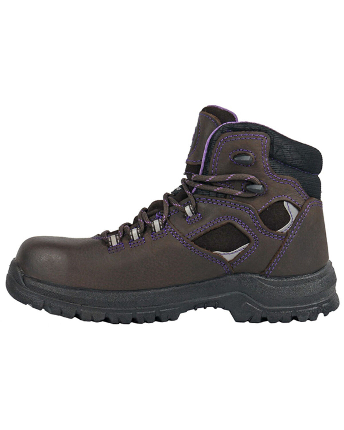 Image #3 - Hoss Women's 6" Lacy Waterproof Work Boots - Composite Toe, Brown, hi-res