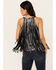 Image #4 - Idyllwind Women's Prescott Foiled Faux Suede Fringe Tank, Black, hi-res