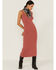 Image #1 - Tasha Polizzi Women's Helena Rib Knit Midi Dress, Grey, hi-res