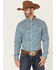 Cody James Core Men's Workforce Floral Print Long Sleeve Button Down Western Shirt , Blue/white, hi-res