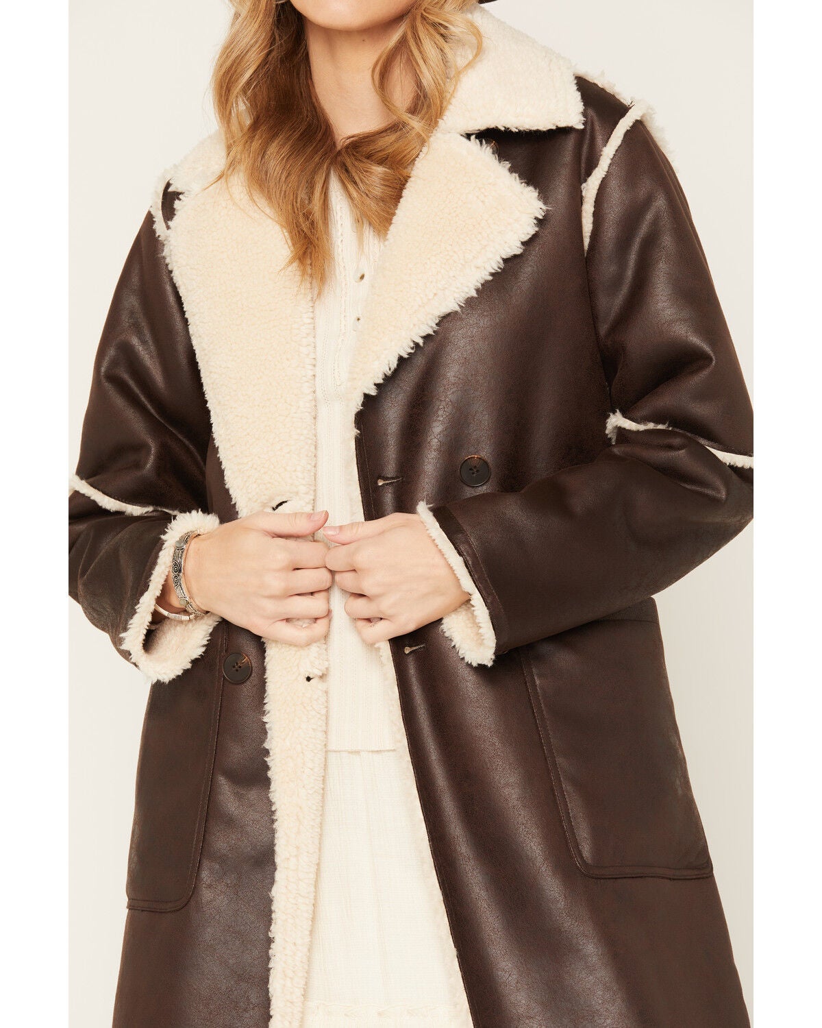Image #3 - Shyanne Women's Frontier Reversible Coat, Cognac, hi-res