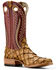 Image #1 - Ariat Men's Futurity Fame Exotic Pirarucu Western Boots - Square Toe, Brown, hi-res