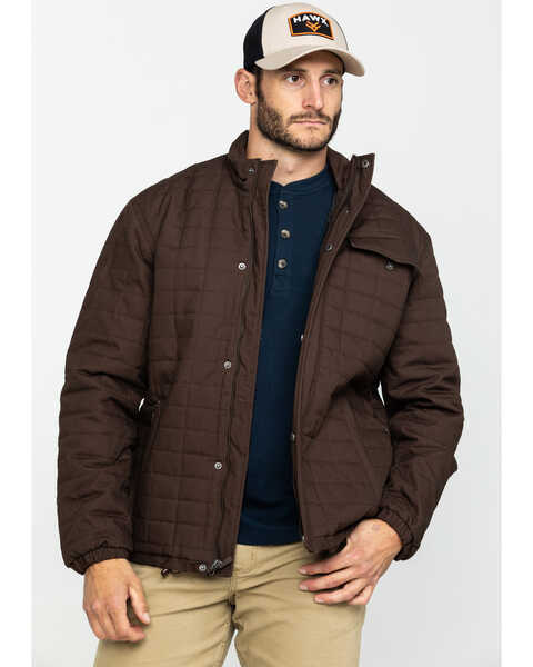 Image #1 - Wrangler Men's Chore Quilt Lined Jacket , Dark Brown, hi-res