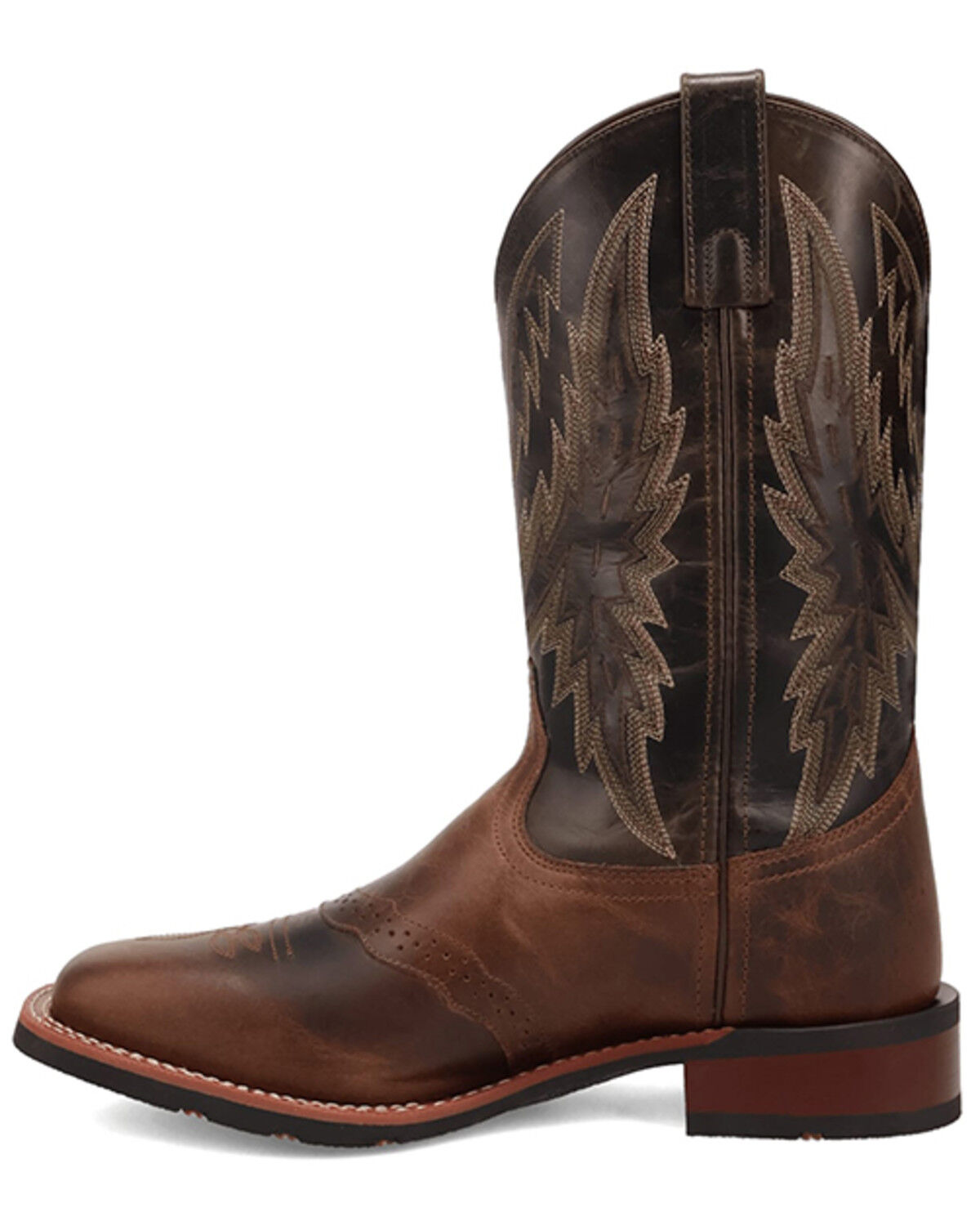 Image #3 - Laredo Men's Hyde Performance Western Boots - Broad Square Toe, Brown, hi-res