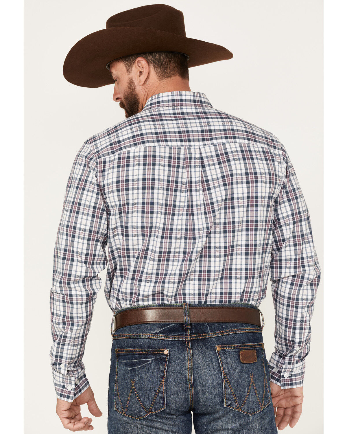 Image #4 - Cody James Men's Tonight Small Plaid Print Button-Down Western Shirt, White, hi-res