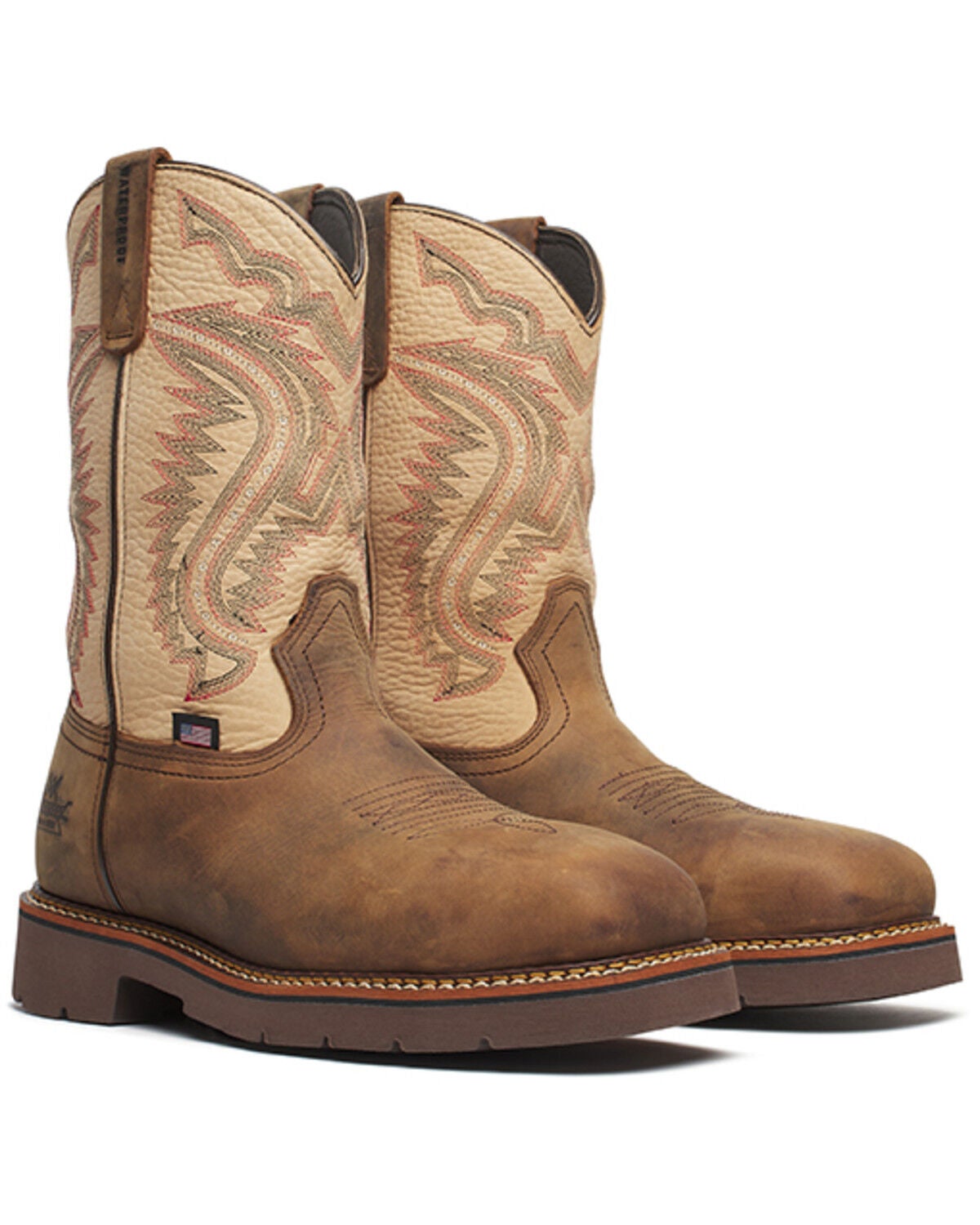 Thorogood Men's 11" USA MAXWear Wyatt Waterproof Pull-On Work Boots - Nano Toe, Brown, hi-res