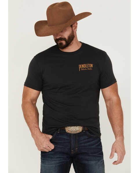 Pendleton Men's Original Western Logo Graphic T-Shirt, Black, hi-res