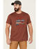 Image #1 - Brothers and Sons Men's Badlands National Monument Graphic Red Short Sleeve T-Shirt, Red, hi-res