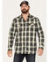 Image #1 - Moonshine Spirit&reg; Men's All Day Long Large Plaid Snap Western Shirt, Green, hi-res