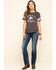 Image #6 - Cut & Paste Women's Cowboy Casanova Football Tee, Black, hi-res