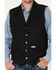 Image #4 - Powder River Outfitters Men's Black Wool Montana Vest , Black, hi-res
