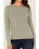 Image #3 - White Crow Women's Solid Long Sleeve Waffle Knit Shirt, Green, hi-res