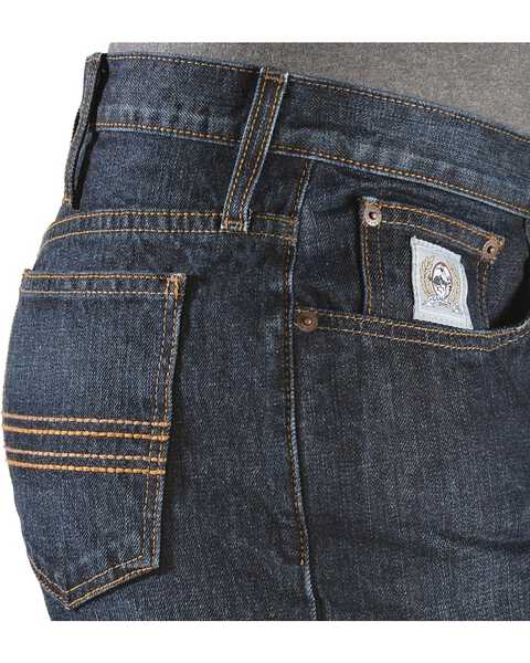 Image #2 - Cinch Men's Silver Label Dark Wash Slim Straight Jeans, Dark Stone, hi-res
