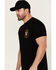 Image #2 - Brixton Men's Boot Barn Exclusive Durango Short Sleeve Graphic T-Shirt, Black, hi-res