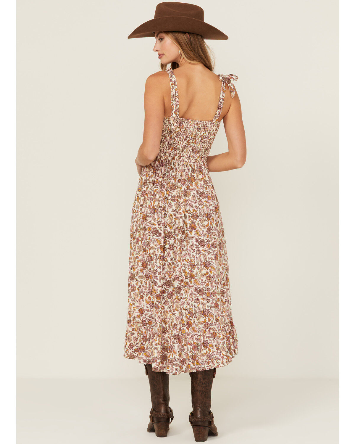 Image #4 - Cotton & Rye Women's Floral Print Midi Sundress, Ivory, hi-res