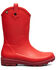Image #2 - Bogs Girls' Lil' Jolene Rain Boots, Red, hi-res