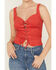 Image #4 - Idyllwind Women's Eastland Faux Suede Lace-Up Corset, Coral, hi-res