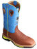 Twisted X Men's Neon Blue Lite Western Work Boots - Steel Toe , Brown, hi-res
