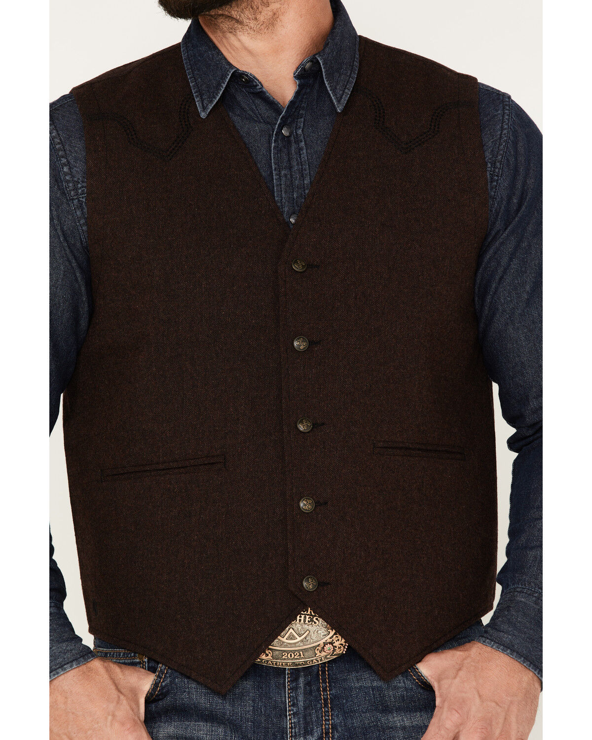 Image #3 - Moonshine Spirit Men's Watering Hole Vest, Brown, hi-res