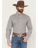 Image #1 - Cinch Men's Floral Geo Print Long Sleeve Button-Down Western Shirt, White, hi-res