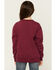 Image #4 - Ariat Girls' Emblem Sweatshirt, Maroon, hi-res