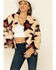 Band Of Gypsies Women's Ivory Star Faux Fur Jacket , Ivory, hi-res