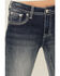 Image #4 - Grace In LA Women's Medium Wash Fleur De Lis Embroidered Mid Rise Bootcut Stretch Denim Jeans, Medium Wash, hi-res