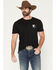 Image #2 - RANK 45&reg; Men's USA Bull Short Sleeve Graphic T-Shirt, Black, hi-res