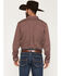 Image #4 - RANK 45&reg; Men's Thorn Geo Print Long Sleeve Button-Down Stretch Western Shirt, Burgundy, hi-res