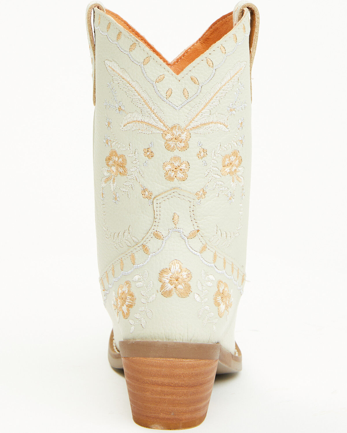 Image #5 - Dingo Little Girls' Full Bloom Western Boots - Snip Toe, White, hi-res