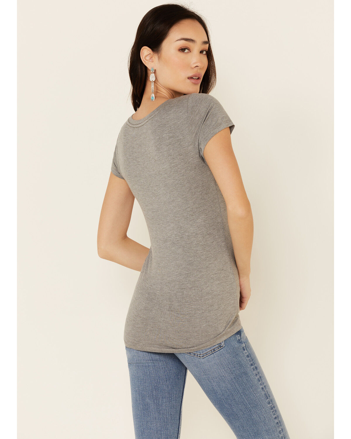 Image #4 - Idyllwind Women's Losing Charm Trustie Short Sleeve Graphic Tee, Heather Grey, hi-res