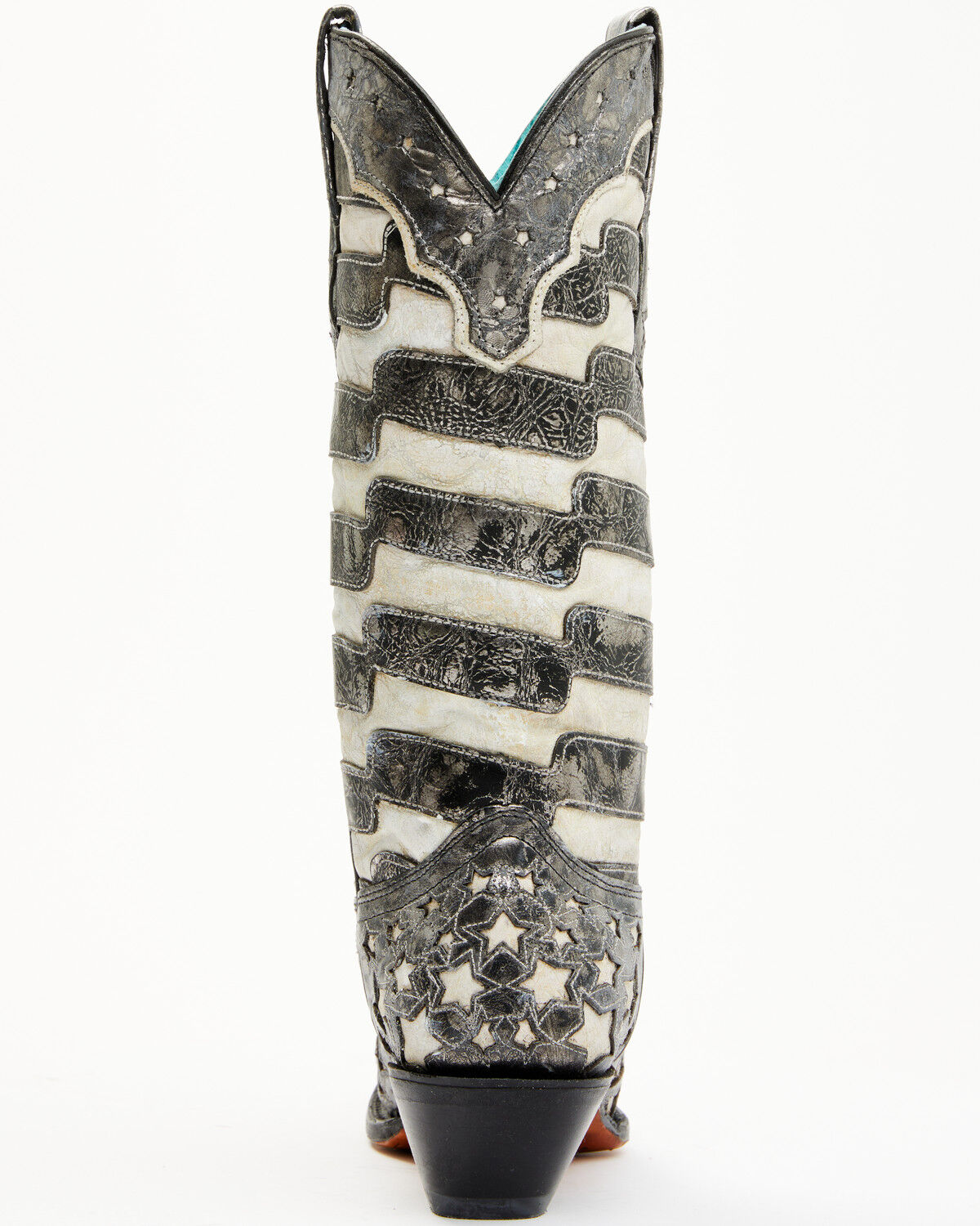 Image #6 - Corral Women's Stars and Stripes Blacklight Western Boots - Snip Toe, Black, hi-res