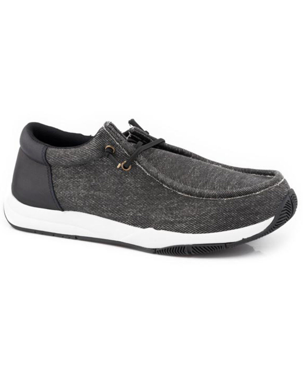 Image #1 - Roper Men's Clearcut Low Casual Shoes - Moc Toe, Black, hi-res