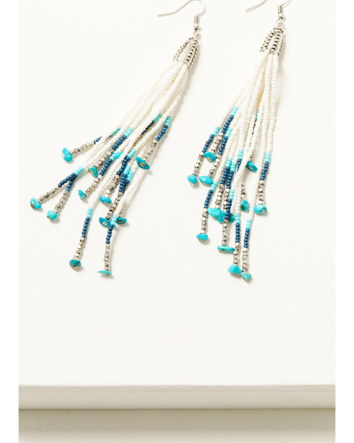 Image #1 - Shyanne Women's Wildheart Beaded Fringe Earrings, Turquoise, hi-res