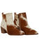 Image #1 - Myra Bag Women's Proton Fashion Booties - Round Toe, Brown, hi-res