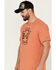 Image #2 - Brothers and Sons Men's Logo Graphic Short Sleeve T-Shirt, Orange, hi-res