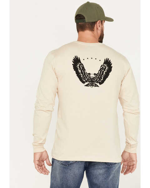 Brixton Men's Talon Eagle Graphic Long Sleeve T-Shirt, Cream, hi-res