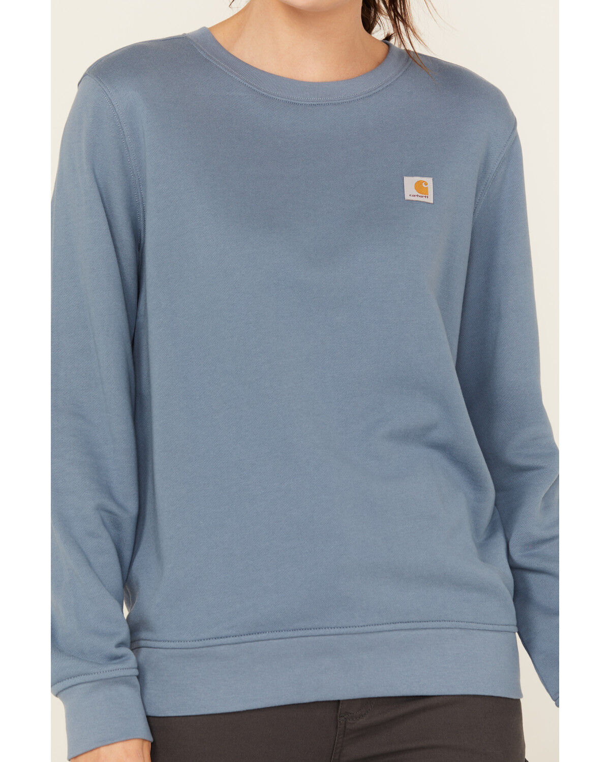Image #3 - Carhartt Women's Tencel™ Fiber Series Relaxed Fit Sweatshirt, Light Blue, hi-res