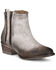 Image #1 - Circle G Women's White & Black Zipper Fashion Booties - Round Toe, Black/white, hi-res