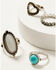 Image #3 - Shyanne Women's Rhinestone & Mixed Stone Ring Set - 4-Piece, Silver, hi-res